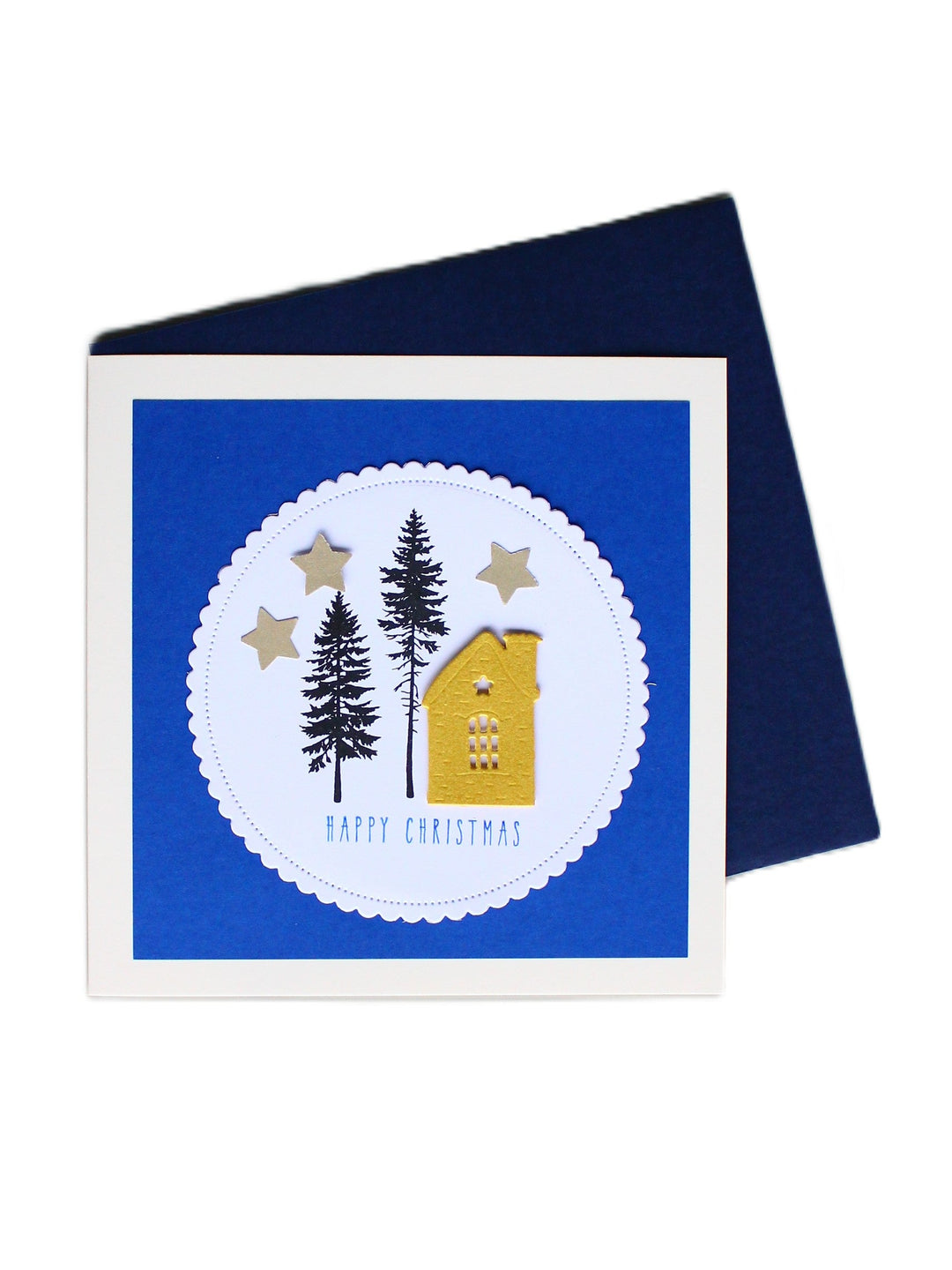 "Happy Christmas"- Haus im Wald